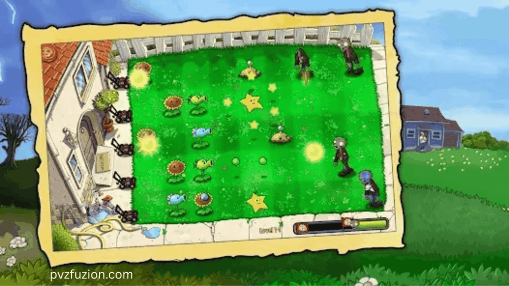 Showing the battle between plants and zombies.